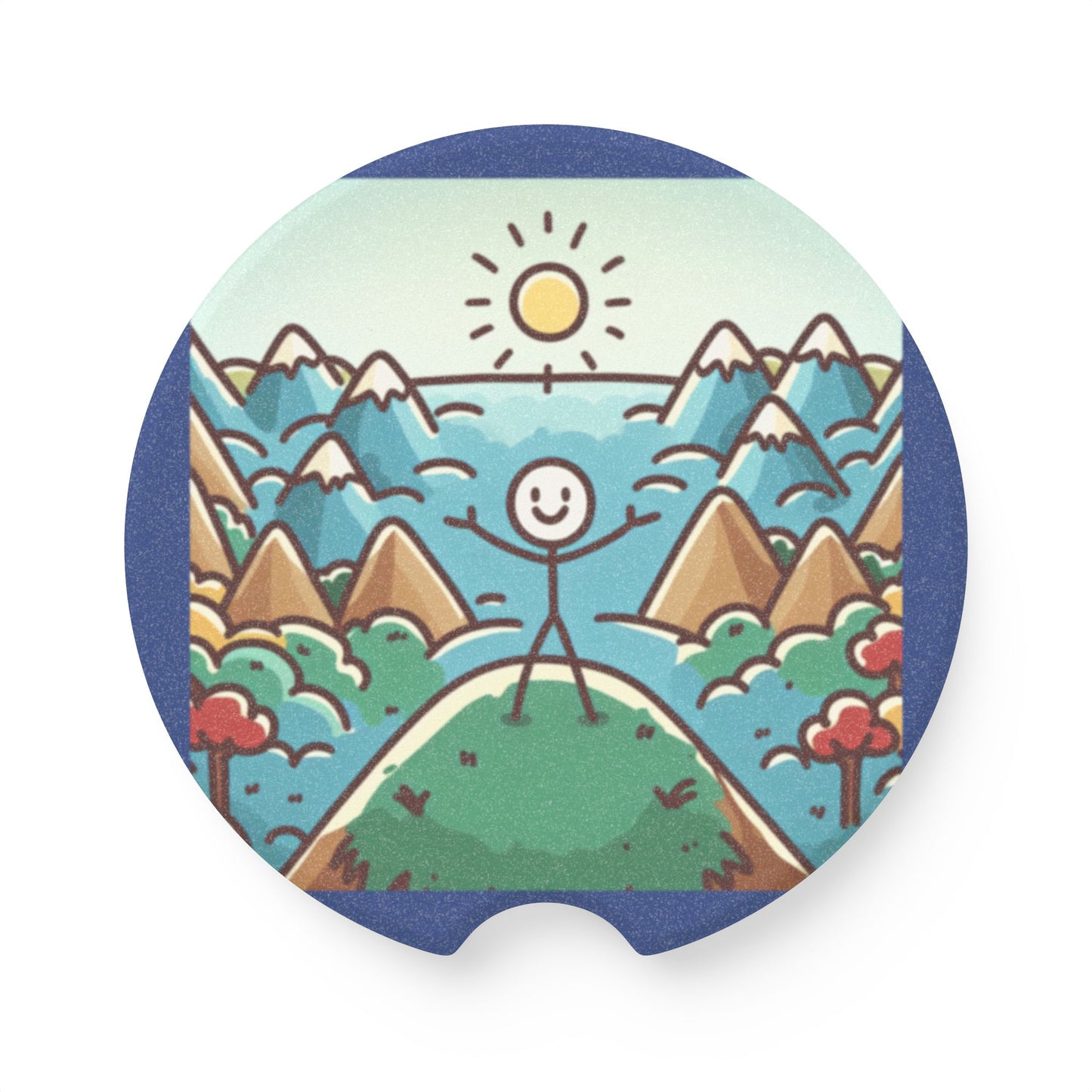 The "I'm back" Soapstone Car Coaster, Perfect for Road Trips, Adventure Lovers, Auto Accessory, Gift for Travelers, Scenic Car Decor