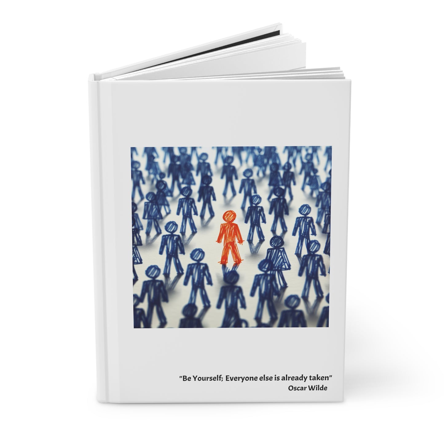 Inspirational Hardcover Journal - Be Yourself, Personal Diary, Gift for Writers, Motivational Notebook, Travel Journal