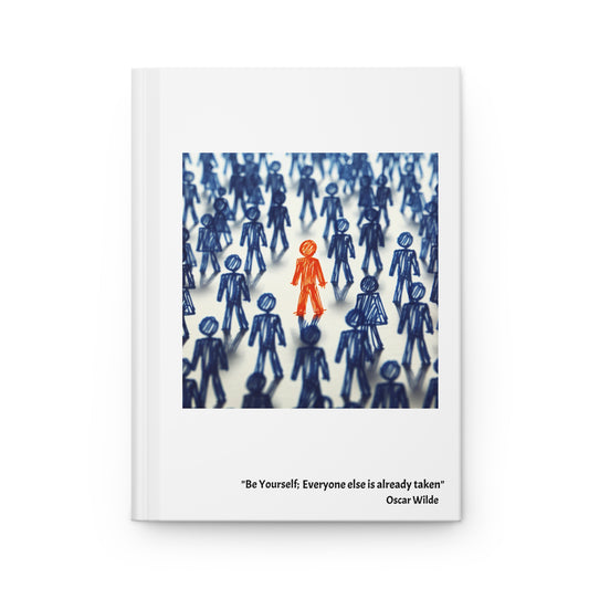 Inspirational Hardcover Journal - Be Yourself, Personal Diary, Gift for Writers, Motivational Notebook, Travel Journal