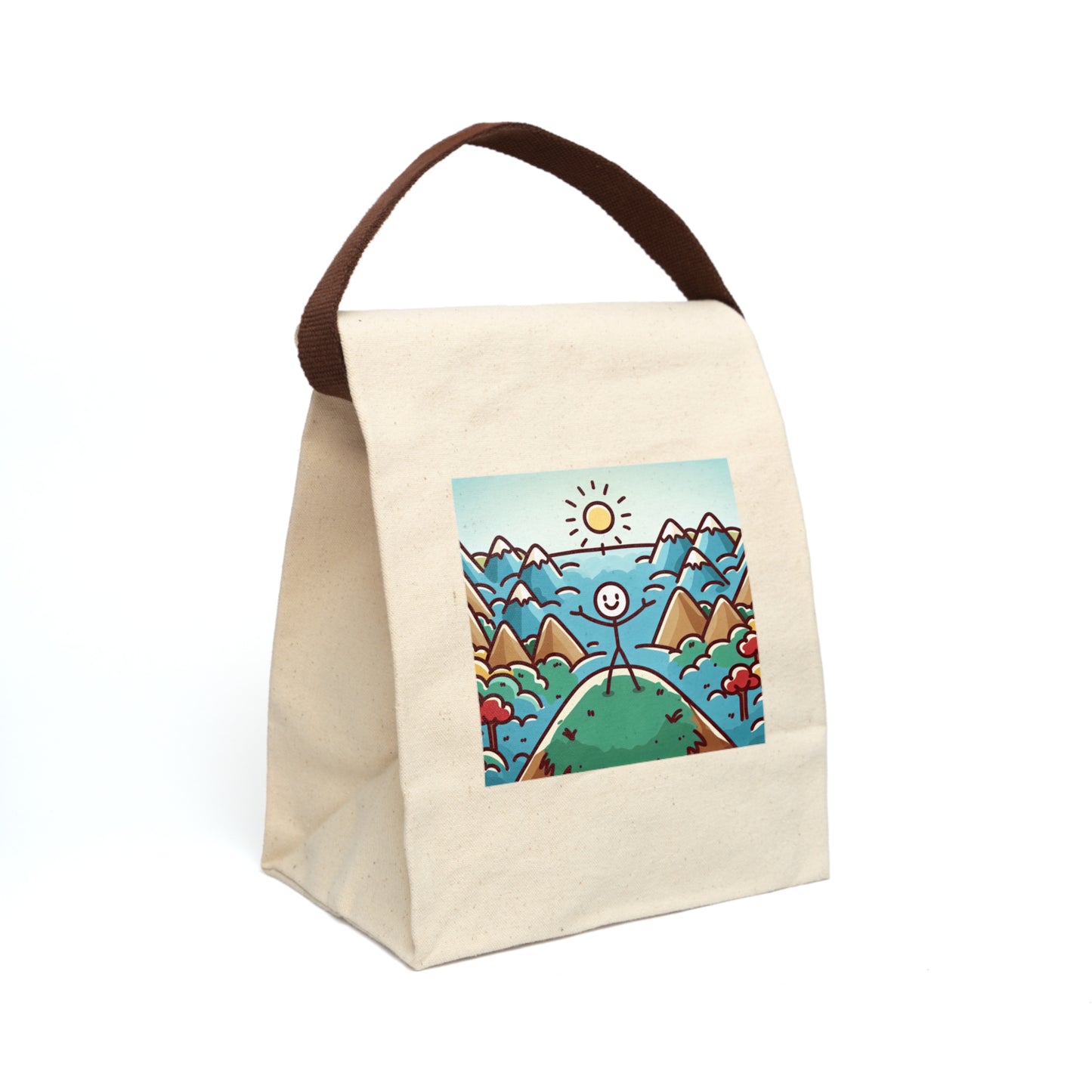 Canvas Lunch Bag with Strap - Eco-Friendly, Stylish, Durable, Great for Kids, School, Picnic, and Work