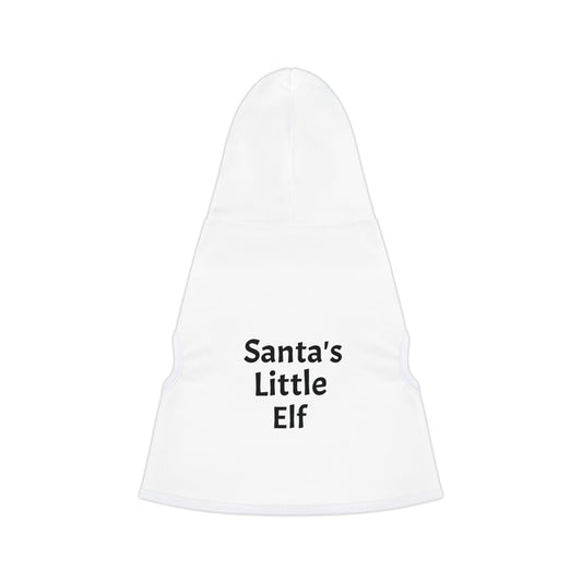 'Santa's Little Elf' Pet Hoodie for Small Dogs, Cute Dog/Kitty Sweater, Perfect Gift for Pet Lovers, Cozy Pajama for Pets, Dog Fashion
