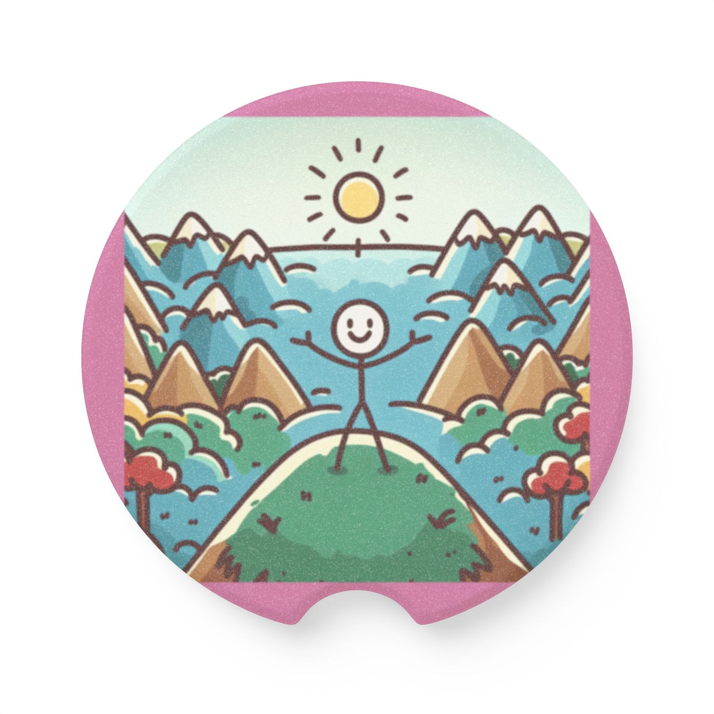 The "I'm back" Soapstone Car Coaster, Perfect for Road Trips, Adventure Lovers, Auto Accessory, Gift for Travelers, Scenic Car Decor (Copy)