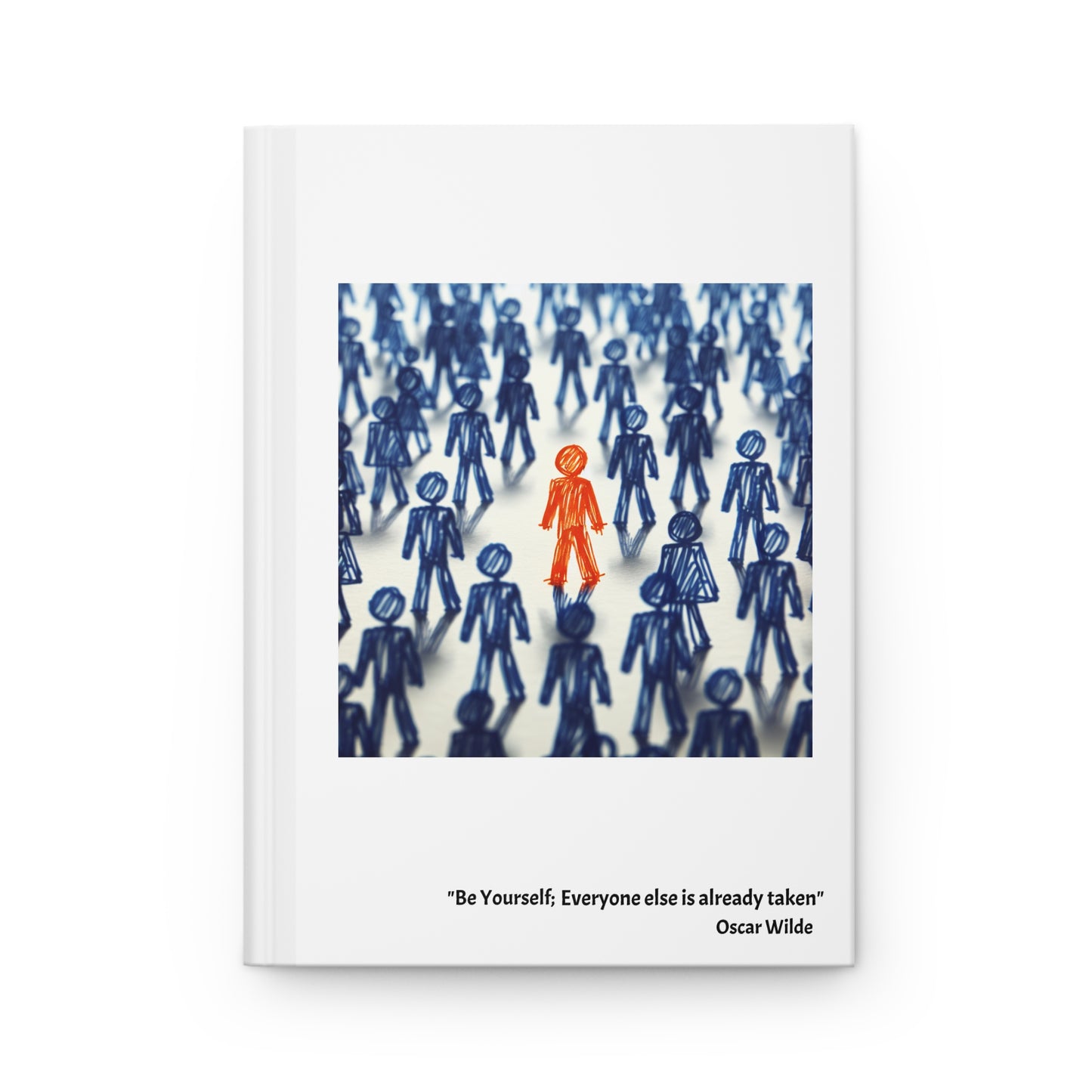 Inspirational Hardcover Journal - Be Yourself, Personal Diary, Gift for Writers, Motivational Notebook, Travel Journal